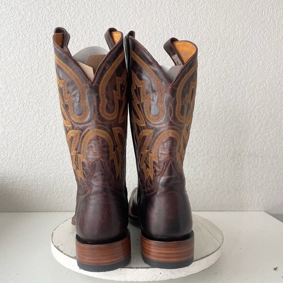 NEW Rod Patrick Mens Cowboy Boots 14.5A Perro Loco Brown Western Square Toe - Picture 3 of 13